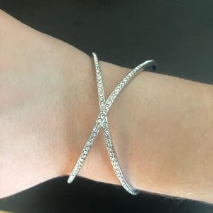 Swarovski Crystal X Bangle